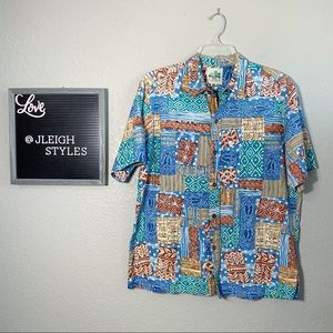 Vintage Authentic Paradise Bay Hawaiian Shirt XL